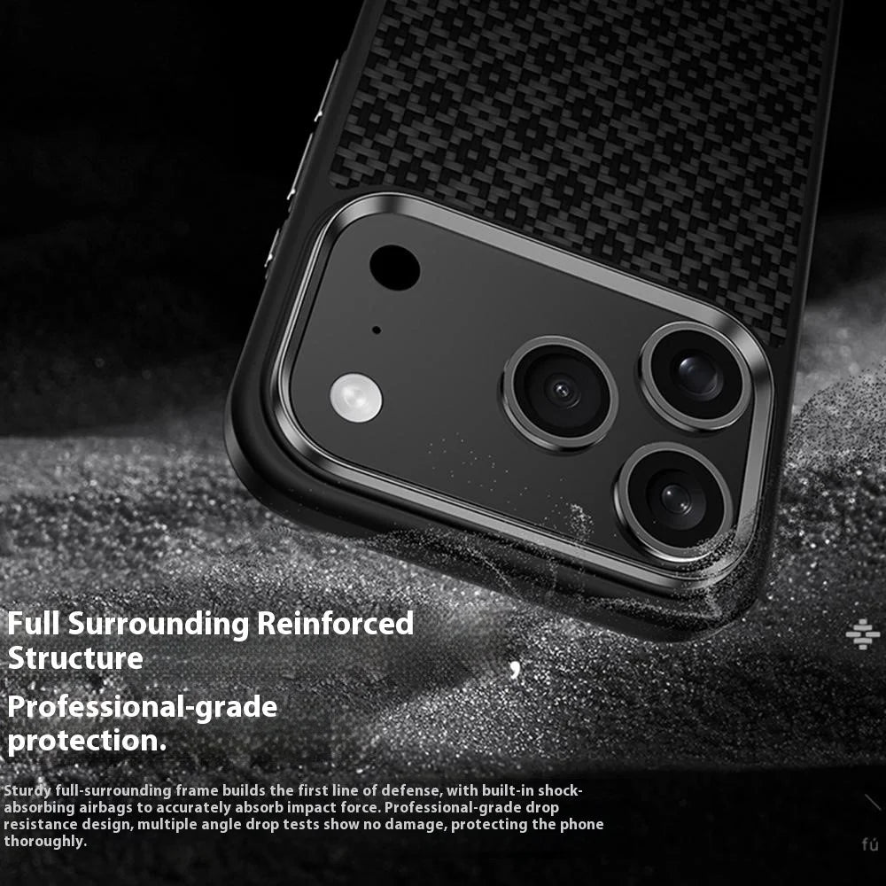 BENKS Y2 For iPhone 17 Pro Max Case Aramid Fiber Weave Texture Phone Cover Compatible with MagSafe - Black - 3