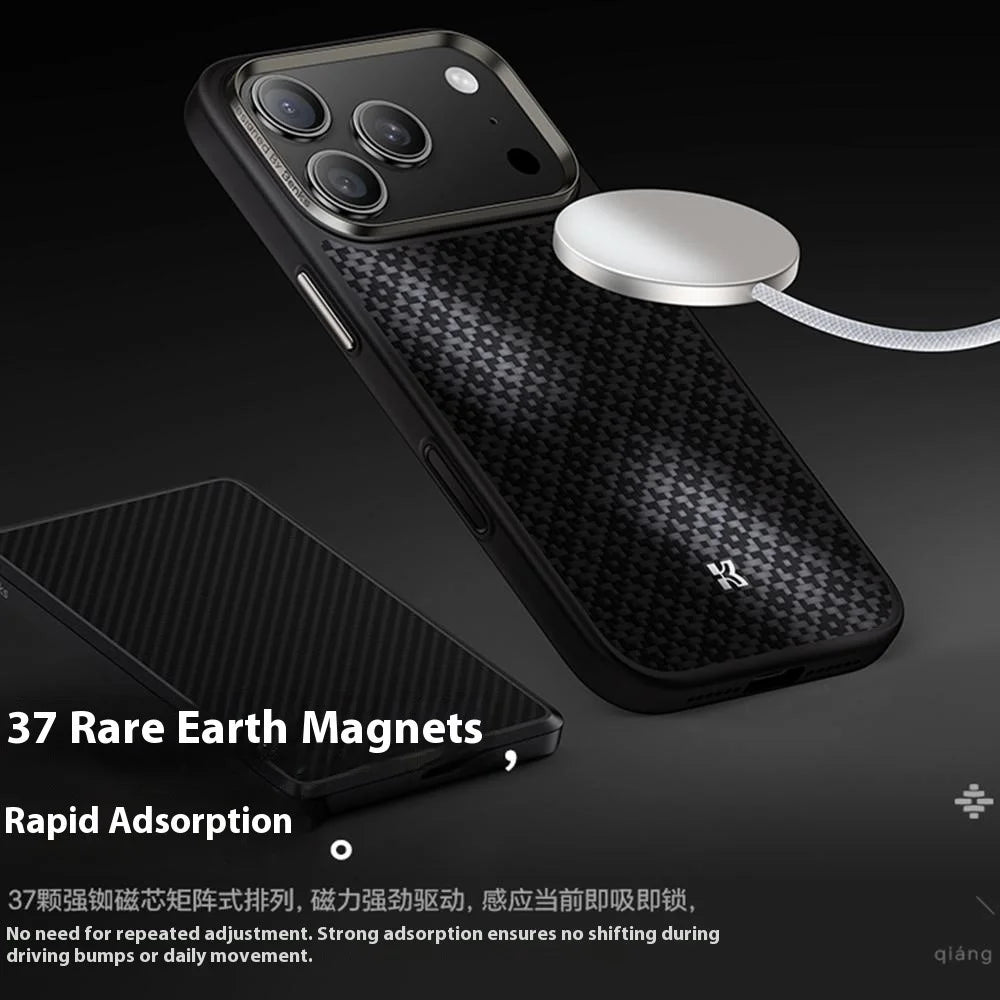 BENKS Y2 For iPhone 17 Pro Max Case Aramid Fiber Weave Texture Phone Cover Compatible with MagSafe - Black - 4