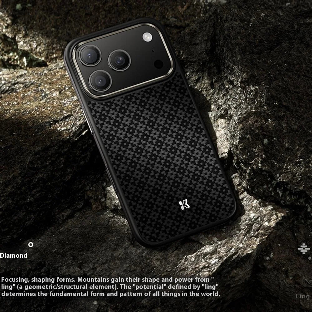 BENKS Y2 For iPhone 17 Pro Max Case Aramid Fiber Weave Texture Phone Cover Compatible with MagSafe - Black - 5