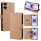For iPhone 17 Case Triangle Imprinted Skin Touch PU Leather Phone Wallet Cover - Brown - 1