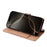 For iPhone 17 Case Triangle Imprinted Skin Touch PU Leather Phone Wallet Cover - Brown - 3