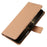 For iPhone 17 Pro Max Case Triangle Imprinted Skin Touch PU Leather Phone Wallet Cover - Brown - 4