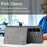 For Samsung Galaxy S25 FE Case with Card Slots Kickstand Leather + TPU Phone Cover - Grey - 6