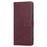 For iPhone 17 Pro Case Leather Phone Cover with RFID Blocking Wallet - Wine Red - 6