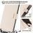 For iPhone 17 Pro Case RFID Blocking Wallet PU Leather Phone Cover with Wrist Strap - White - 7