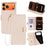 For iPhone 17 Pro Max Case RFID Blocking Wallet PU Leather Phone Cover with Wrist Strap - White - 1