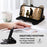 For iPhone Air Case Makeup Mirror Wallet Cute Raccoon Leather Phone Cover with Wrist / Shoulder Strap - Black - 6