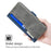 For iPhone 17 Case Contrast Color Wallet Leather Phone Cover - Blue + Grey - 4