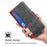 For iPhone 17 Pro Case Contrast Color Wallet Leather Phone Cover - Black + Red - 4