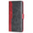 For iPhone 17 Pro Case Contrast Color Wallet Leather Phone Cover - Black + Red - 7