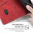 For iPhone 17 Pro Max Case Contrast Color Wallet Leather Phone Cover - Black + Red - 6