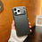 For iPhone 17 Pro PC Phone Case Corrugated Textured Protective Back Cover - Black - 2