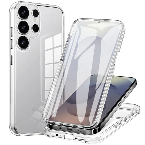 For Samsung Galaxy S25 Ultra Case TPU Frame Clear Acrylic Back Phone Cover with PET Film - 1