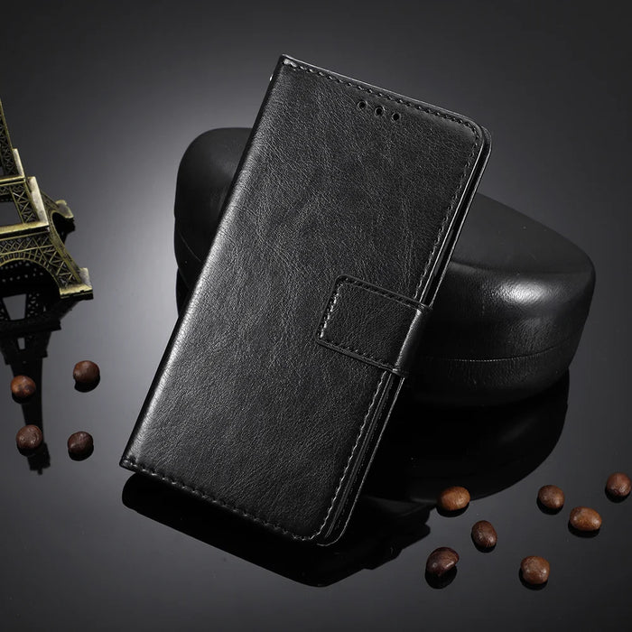 For iPhone 18 Pro / 17 Pro PU Leather Case with Strap Crazy Horse Texture Phone Wallet Cover - Black - 2