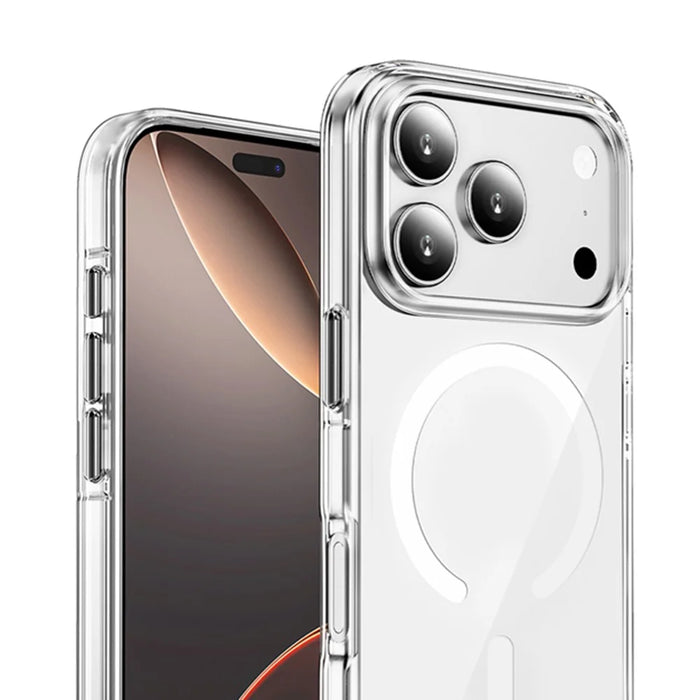 COTECI For iPhone 17 Pro Crystal Magnetic Case Compatible with MagSafe PC TPU Phone Back Cover - Transparent - 3