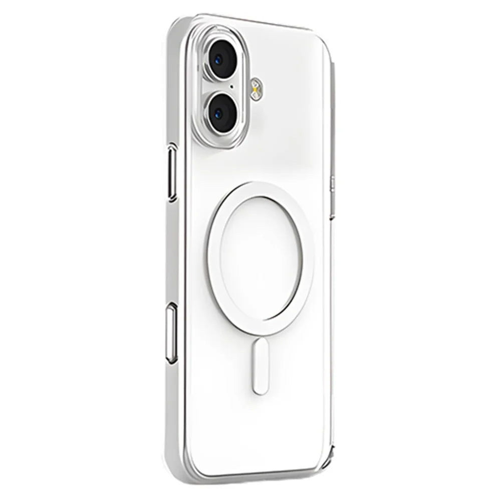 COTECI For iPhone 17 Crystal Magnetic Case Compatible with MagSafe PC TPU Phone Back Cover- Transparent - 1
