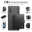 JEEHOOD For Samsung Galaxy S20 4G Case  J09 RFID Blocking Card Holder Leather Back Phone Cover Magnetic Case - Black - 2