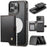 JEEHOOD For iPhone 16 Pro Case  J09 RFID Blocking Card Holder Leather Back Phone Cover Compatible with MagSafe - Black - 1