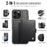 JEEHOOD For iPhone 16 Pro Case  J09 RFID Blocking Card Holder Leather Back Phone Cover Compatible with MagSafe - Black - 2
