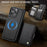 JEEHOOD For iPhone 16 Pro Case  J09 RFID Blocking Card Holder Leather Back Phone Cover Compatible with MagSafe - Black - 5