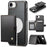 JEEHOOD For iPhone 17e / 16e Case  J09 RFID Blocking Card Holder Leather Back Phone Cover Compatible with MagSafe - Black - 1
