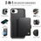 JEEHOOD For iPhone 17e / 16e Case  J09 RFID Blocking Card Holder Leather Back Phone Cover Compatible with MagSafe - Black - 2