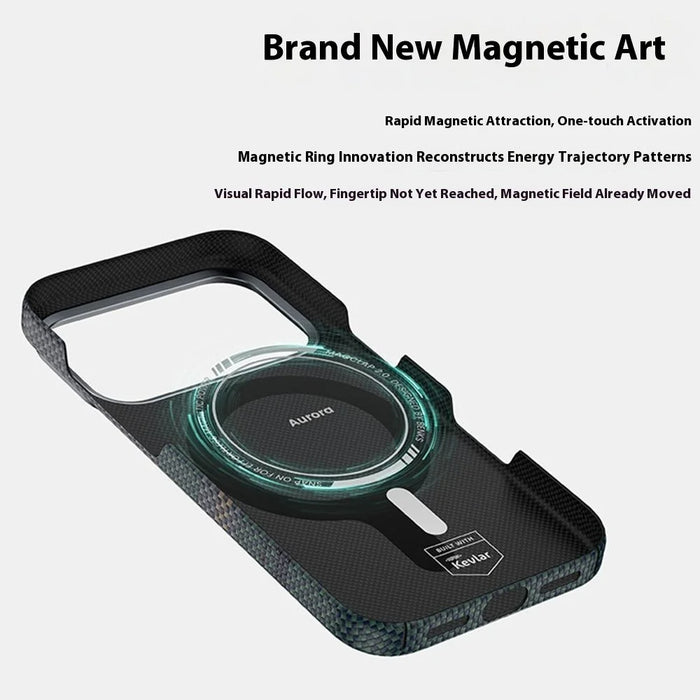 BENKS C1 For iPhone 17 Pro Case Compatible with MagSafe Aramid Fiber Aurora Flow Woven Phone Cover - 5