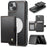 JEEHOOD For iPhone 15 Plus / iPhone 14 Plus Case  J09 RFID Blocking Card Holder Leather Back Phone Cover Compatible with MagSafe - Black - 1