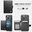 JEEHOOD For iPhone 15 Plus / iPhone 14 Plus Case  J09 RFID Blocking Card Holder Leather Back Phone Cover Compatible with MagSafe - Black - 3