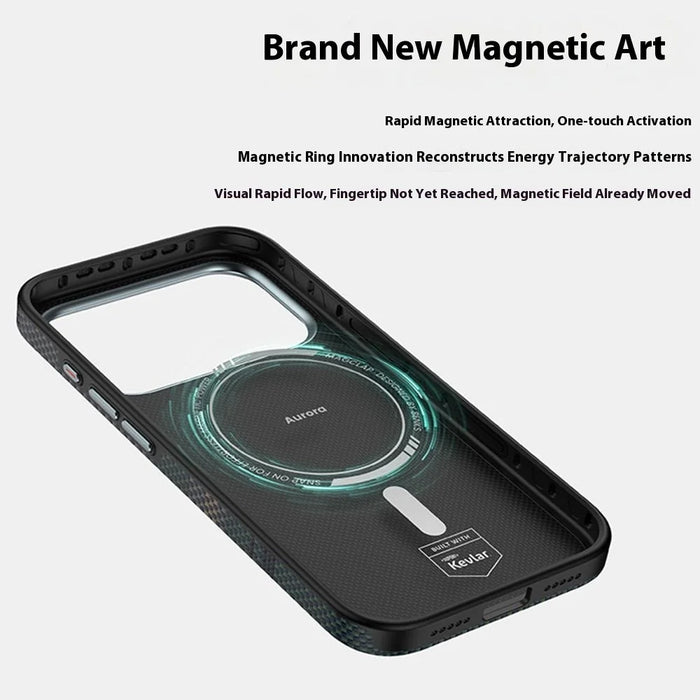 BENKS For iPhone 17 Pro Max Magnetic Case Aramid Fiber Fiber Phone Back Cover Floating Weave Design - 5