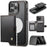 JEEHOOD For iPhone 14 Pro Case  J09 RFID Blocking Card Holder Leather Back Phone Cover Compatible with MagSafe - Black - 1