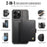 JEEHOOD For iPhone 14 Pro Case  J09 RFID Blocking Card Holder Leather Back Phone Cover Compatible with MagSafe - Black - 2