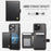 JEEHOOD For iPhone 14 Pro Case  J09 RFID Blocking Card Holder Leather Back Phone Cover Compatible with MagSafe - Black - 3