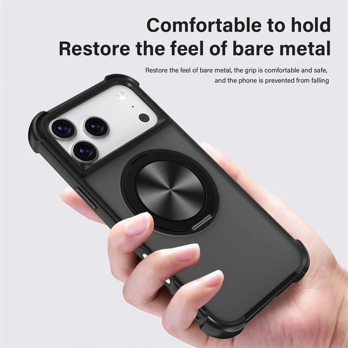 For iPhone 17 Pro Max Case Compatible with MagSafe CD Vein Kickstand TPU + PC Phone Cover - Black - 3