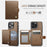 JEEHOOD For iPhone 14 Pro Max Case  J09 RFID Blocking Card Holder Leather Back Phone Cover Compatible with MagSafe - Brown - 3