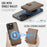 JEEHOOD For iPhone 14 Pro Max Case  J09 RFID Blocking Card Holder Leather Back Phone Cover Compatible with MagSafe - Brown - 7