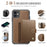 JEEHOOD For iPhone 11 Case  J09 RFID Blocking Card Holder Leather Back Phone Cover Compatible with MagSafe - Brown - 2