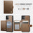 JEEHOOD For iPhone 11 Case  J09 RFID Blocking Card Holder Leather Back Phone Cover Compatible with MagSafe - Brown - 3