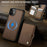 JEEHOOD For iPhone 11 Case  J09 RFID Blocking Card Holder Leather Back Phone Cover Compatible with MagSafe - Brown - 5