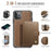 JEEHOOD For iPhone 11 Pro Max Case  J09 RFID Blocking Card Holder Leather Back Phone Cover Compatible with MagSafe - Brown - 2