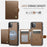 JEEHOOD For iPhone 11 Pro Max Case  J09 RFID Blocking Card Holder Leather Back Phone Cover Compatible with MagSafe - Brown - 3