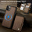 JEEHOOD For iPhone 11 Pro Max Case  J09 RFID Blocking Card Holder Leather Back Phone Cover Compatible with MagSafe - Brown - 5