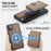 JEEHOOD For iPhone 11 Pro Max Case  J09 RFID Blocking Card Holder Leather Back Phone Cover Compatible with MagSafe - Brown - 7