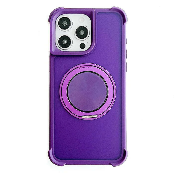 For iPhone 14 Pro Max Case Compatible with MagSafe CD Vein Kickstand TPU + PC Phone Cover - Purple - 1
