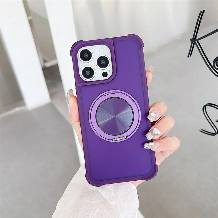 For iPhone 14 Pro Max Case Compatible with MagSafe CD Vein Kickstand TPU + PC Phone Cover - Purple - 2