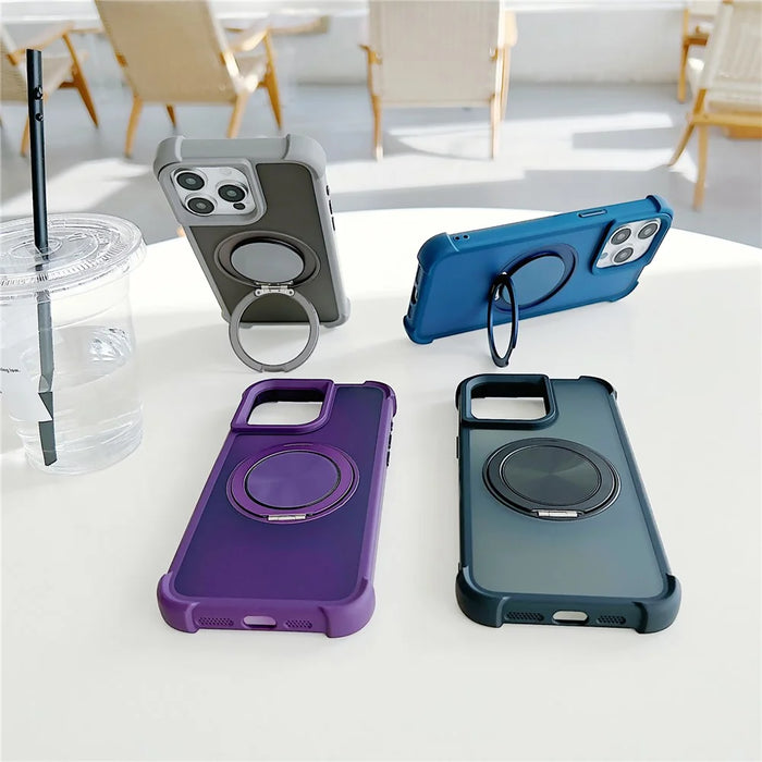 For iPhone 14 Pro Max Case Compatible with MagSafe CD Vein Kickstand TPU + PC Phone Cover - Purple - 4