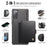 JEEHOOD For Samsung Galaxy S20 FE Case  J09 RFID Blocking Card Holder Leather Back Phone Cover Magnetic Case - Black - 2