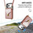 For iPhone 18 Pro / 17 Pro Case Zipper Wallet Leather + TPU Phone Cover with Strap - Rose Gold - 7