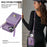 For iPhone 17 Case Zipper Wallet Leather + TPU Phone Cover with Strap - Purple - 6