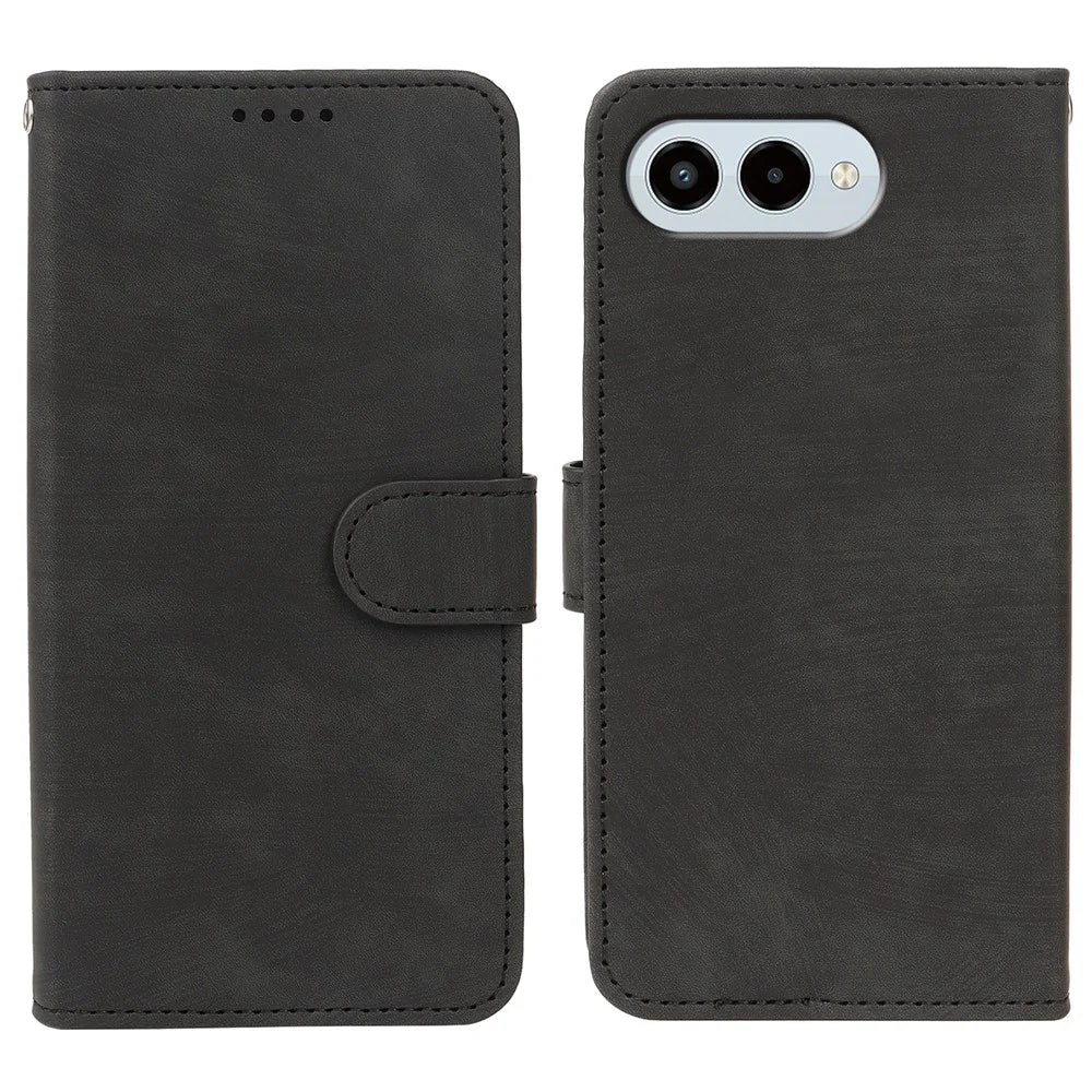 For T-Mobile REVVL 8 Case Flip Wallet Striped Texture Leather Phone Cover - Black - 1